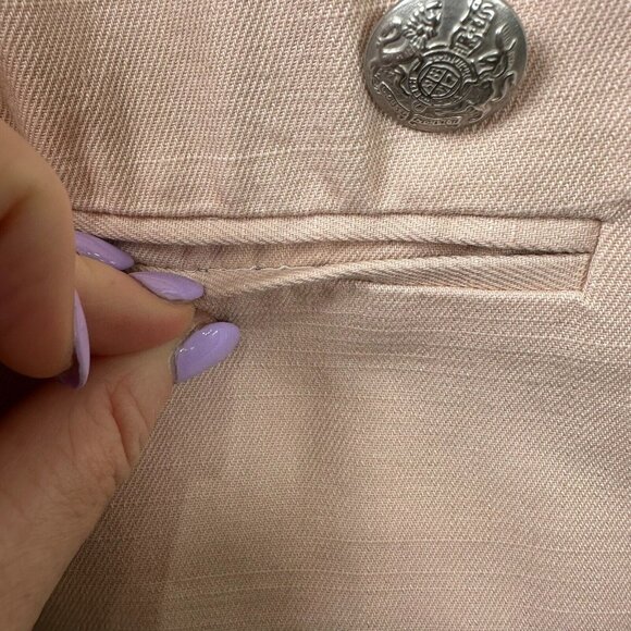 Evereve Pink Lenox Blazer Cotton Double Breasted Versatile Size XL Work Office - Picture 4 of 13